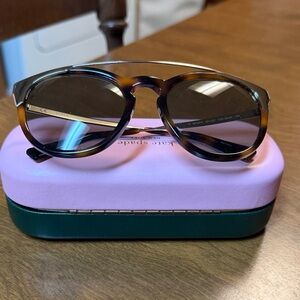Women’s Furla Tortoise/Gold Sunglasses-Aviator style.